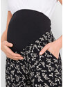 bonprix Těhotenské kalhoty z viskózy Černá