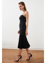 Trendyol Black Pleated Dress