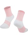Cyklistické ponožky FORCE TRACE růžovo-bílé