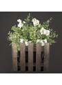 AMADEA Dřevěný obal s květináčem tmavý, 37x37x30cm Český výrobek