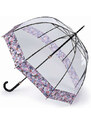 Fulton dámský průhledný deštník Birdcage 2 LUXE DIGITAL BLOSSOM L866