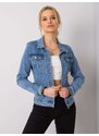 Denim Innovative Desing MODRÁ DÁMSKÁ DŽÍNOVÁ BUNDA -BLUE Denim vzor