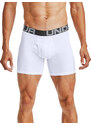 Boxerky Under Armour Charged Cotton 6In 3 Pack White/ White