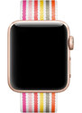 Crested Růžově proužkovaný tkaný nylonový řemínek pro Apple Watch 42, 44 a 45 mm