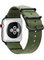 Crested Tkaný nylonový řemínek s trojitou přezkou pro Apple Watch 42, 44 a 45 mm zelený