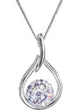 Evolution Group s.r.o. Evolution Group CZ Stříbrný náhrdelník se Swarovski krystaly kapka 32075.3 violet