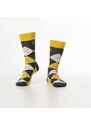 FASARDI Žluté pánské ponožky s nápisem