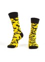 FASARDI Pánské žluté ponožky s netopýry