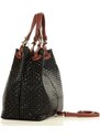 Italská kožená taška Kabelky od Hraběnky GIULIA; černá