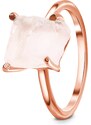 Royal Exklusive Royal Fashion prsten 14k zlato Vermeil GU-DR15849R-ROSEGOLD-ROSEQUARTZ
