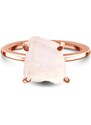 Royal Exklusive Royal Fashion prsten 14k zlato Vermeil GU-DR15849R-ROSEGOLD-ROSEQUARTZ