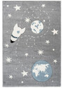 Lalee koberce Dětský kusový koberec Amigo 330 silver - 80x150 cm