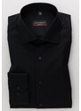 ETERNA Modern Fit černá neprosvítající košile dlouhý rukáv Rypsový kepr Non Iron