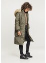 Dámský kabát Urban Classics Ladies Oversize Faux Fur Puffer Coat - olivový