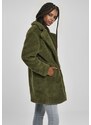 Dámský kabát Urban Classics Ladies Oversized Sherpa Coat - olivový