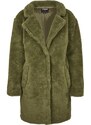 Dámský kabát Urban Classics Ladies Oversized Sherpa Coat - olivový