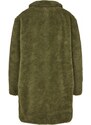 Dámský kabát Urban Classics Ladies Oversized Sherpa Coat - olivový