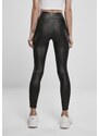 URBAN CLASSICS Ladies Imitation Leather Leggings - black