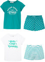 bonprix Dívčí krátké pyžamo (2dílná souprava) Zelená