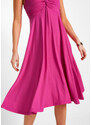 bonprix Úpletové šaty s výstřihem do V Pink