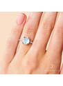 Royal Exklusive Emporial stříbrný prsten GU-DR23096R-SILVER-MOONSTONE-TOPAZ