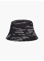 Calvin Klein Jeans pánský černý klobouk s nápisy AOP URBAN BUCKET