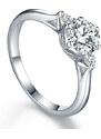 OLIVIE Zásnubní stříbrný prsten BEVERLY 5081