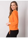 Fashionhunters Bavlněná oranžová halenka pro ženy