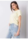 Fashionhunters Žluté tričko Alanna