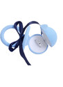 JKBOX Sametová krabička Modrý Dudlík s mašlí na prsten nebo náušnice pecky IK026