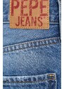 Džínové šortky Pepe Jeans dámské, hladké, medium waist