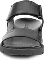 Kožené sandály Geox U XAND 2S B pánské, černá barva, U15BGB0003CC6003