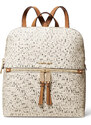 Michael Kors Signature Rhea Medium Slim Backpack Vanilla Gold