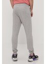 Kalhoty New Balance MP03904AG pánské, šedá barva, hladké