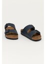 Kožené pantofle Birkenstock dámské, tmavomodrá barva, 51153-Blau