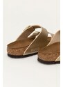 Pantofle Birkenstock Arizona dámské, zlatá barva, 1016110
