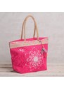 The Spirit of OM nákupní jutová taška s mandalou - růžová