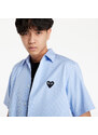 Pánská košile Comme des Garçons PLAY Black Heart Striped Shirt Blue/ White