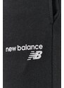 Kalhoty New Balance MP03904BK pánské, černá barva, hladké, MP03904BK-001