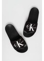 Pantofle Calvin Klein Jeans SLIDE MONOGRAM CO pánské, černá barva, YM0YM00061