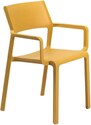 Nardi Hořčicově žlutá plastová zahradní židle Trill s područkami
