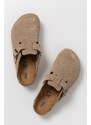 Kožené pantofle Birkenstock pánské, béžová barva