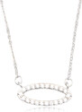Stříbrný náhrdelník s oválem a zirkony - Meucci SN092