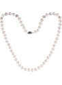 Náhrdelník s bílými říčními perlami - Meucci SPS003N