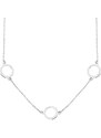Stříbrný náhrdelník se stříbrnými kroužky - Meucci SLN033