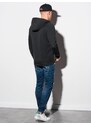 Ombre Clothing Pánská mikina na zip s kapucí - černá B1157