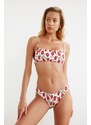 Trendyol Crispy Floral Patterned Gype Low Waist Bikini Bottom