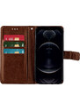 Knížkové pouzdro na iPhone 12 Pro MAX - Mercury, Super Diary Brown