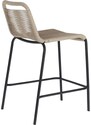 Béžová pletená barová židle Kave Home Lambton 62 cm