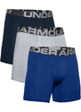 Boxerky Under Armour Charged Cotton 6In 3 Pack Blue